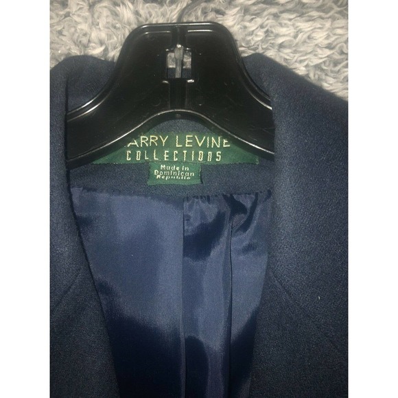 Larry Levine Womens Wool Blend Dark Grey Blazer Jacket Size 12 - Picture 9 of 11